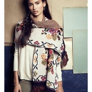 Anthropologie Floral Wrap/Scarf/Poncho